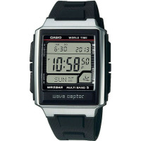 Casio Collection Radio-Controlled Ρολόι Μπαταρίας με Μαύρο Καουτσούκ Λουράκι WV-59R-1AEF